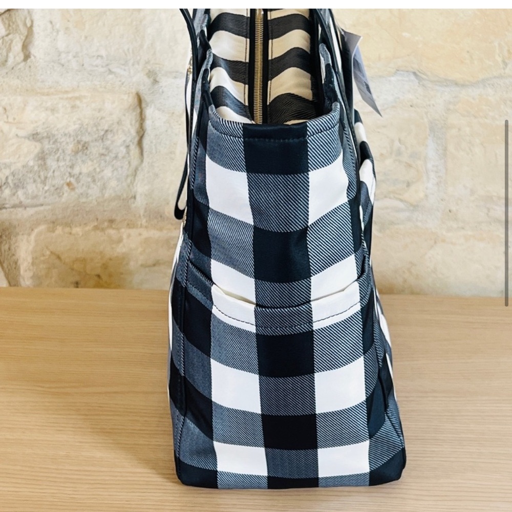 Kate Spade Black and White Checkered Tote Bag - Picture 7 of 15
